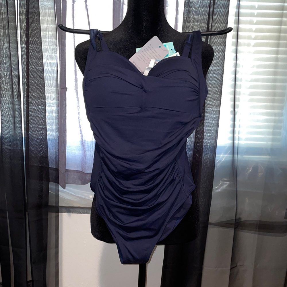 Elegant Navy One-Piece Swimsuit